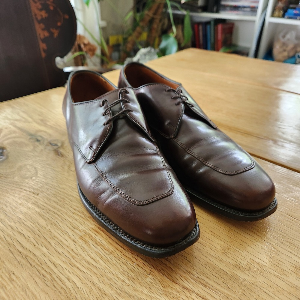 Allen Edmonds Burton Oxfords Mens Dress Shoes Size 8.5 Brown Leather Lace Up